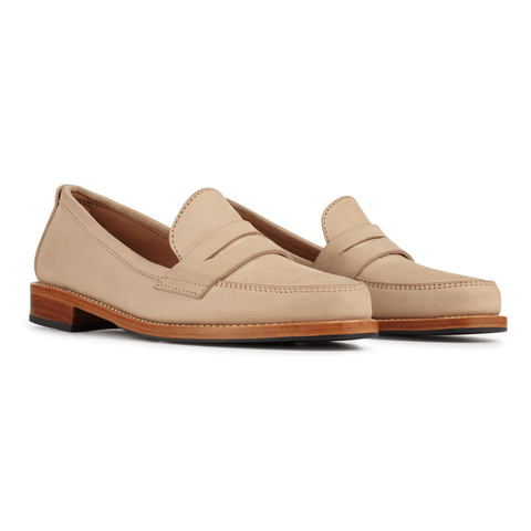 women's comfortable leather penny loafers